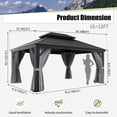 thumbnail image 3 of Clouddwell 12' x 16' Hardtop Gazebo with Double Roof, Aluminum Frame Outdoor Patio Gazebo with Netting & Curtains, Metal Roof Canopy with Built-in Drainage System, 3 of 7