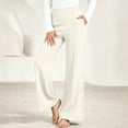 thumbnail image 4 of hoksml Pants for Women, High Waisted Wide Leg Dress Pants, Casual Work Trousers with Pockets, 4 of 9