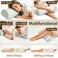 thumbnail image 5 of AGALI Semi-Roll Pillow – Under Knee Support Pillow with Removable Cover, Half-Moon Bolster for Leg, Knee & Lower Back Relief, 7.8" x 20.4" x 4.8" High-Density Foam Cushion for Sleeping & Relaxation, 5 of 7