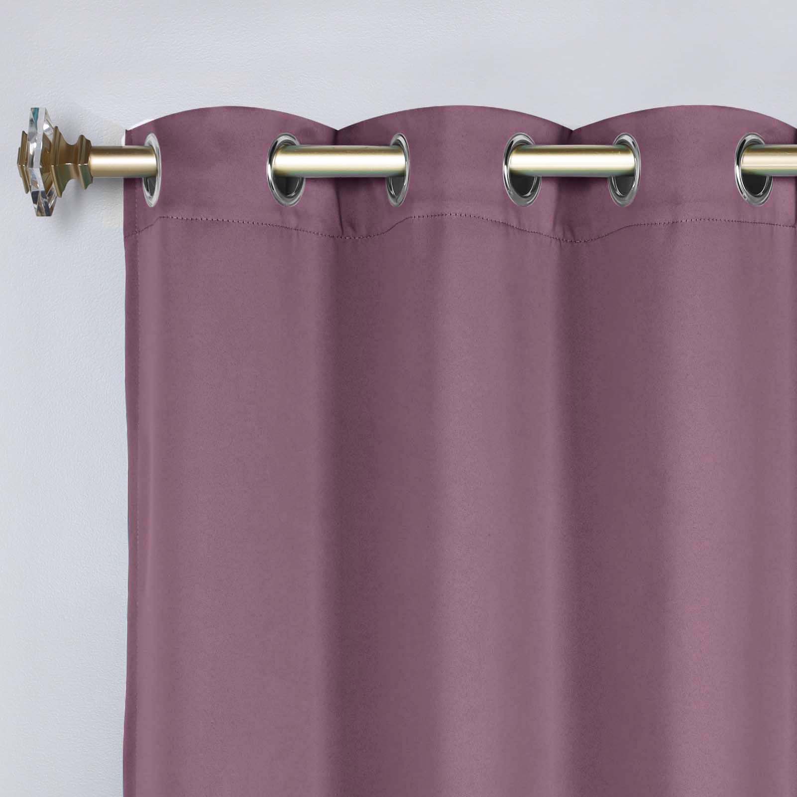 Superior Blackout Solid Light Filtering Grommet Curtain Panel Set, 46" x 63", Wisteria