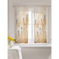 thumbnail image 3 of White Dandelion Tier Curtains 45 Inch Length,Sheer Curtains for Bedroom Living Room Window Spring Farmhouse Pastoral Flowers Floral Small Half Window Kitchen Curtains & Drapes 27.5"x45" 2 Panels, 3 of 6