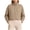 Khaki mock neck cropped zip jacket women a1, variant on thefmos Women's Mock Neck Zip Up Cropped Jacket Long Sleeve Solid Color Casual Coat Trendy Fall Winter Outfit, Pink L