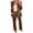 Coffee, variant on Satin Two Piece Pant Suits For Women, Notch Lapel Button‑Front Blazer With Elastic Waist Long Pants, Dressy Business Mother Of The Bride Pant Suits, S‑XXXL , 1 Blazer 1 Pant Outfit