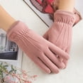 thumbnail image 3 of Winter Gloves For Women - Suede Gloves with Bow - Finest Selection, 3 of 8
