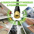 thumbnail image 5 of LAANPOLE Pressure Washer, 5000PSI 3.2GPM Adjustable Touch Screen with 55FT Total Length Power Washer Electric Powered 4 Nozzles for Driveways Furniture or Cars 2000W, Green, 5 of 7