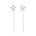 thumbnail image 3 of Pendientes colgantes Zulema aleación con borla de flor Brillante enhebrador, 3 of 7