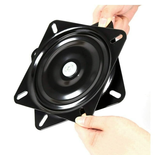 Rodamiento Cuadrado, 16 cm, Base Giratoria, para Mueble de Sofá de TV y Taburete de Bar, Negro