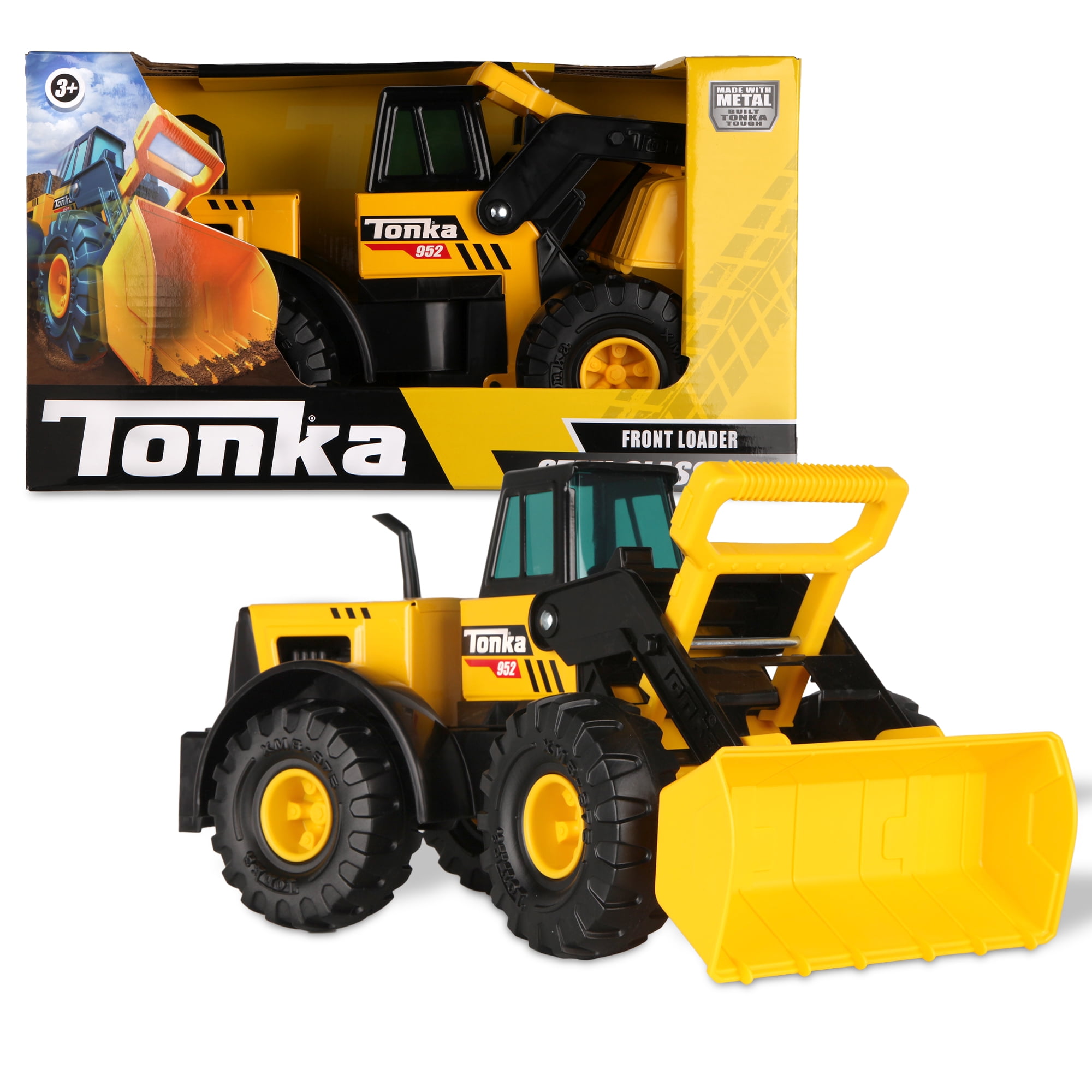Dumper Truck Toy for Kids Tonka Metal Movers Combo Pack Mighty Dump & Bulldozer 