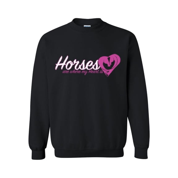 Women Sweatshirts and Hoodies - Horses Where My Heart Is