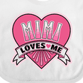 thumbnail image 4 of Inktastic Mimi Loves Me Girls Granddaughter Girls Baby Bib, 4 of 4