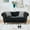 Black 1, variant on Sofas for Two 66"Chesterfield tech Fabric Sofa,High-tech Fabric Roll Armrest Sofa,Upholstered Mid Century Modern Couch,2 Seater Couch for Living Room, Office, Apartment, Brown,Small Couches