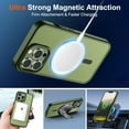 thumbnail image 5 of Magnetic for iPhone 13 Pro Case [Compatible with MagSafe] [10 FT Military Grade Drop Protection] Slim Translucent Matte Shockproof with Anti-Fingerprint Phone Case,Matte Cangling Green, 5 of 14