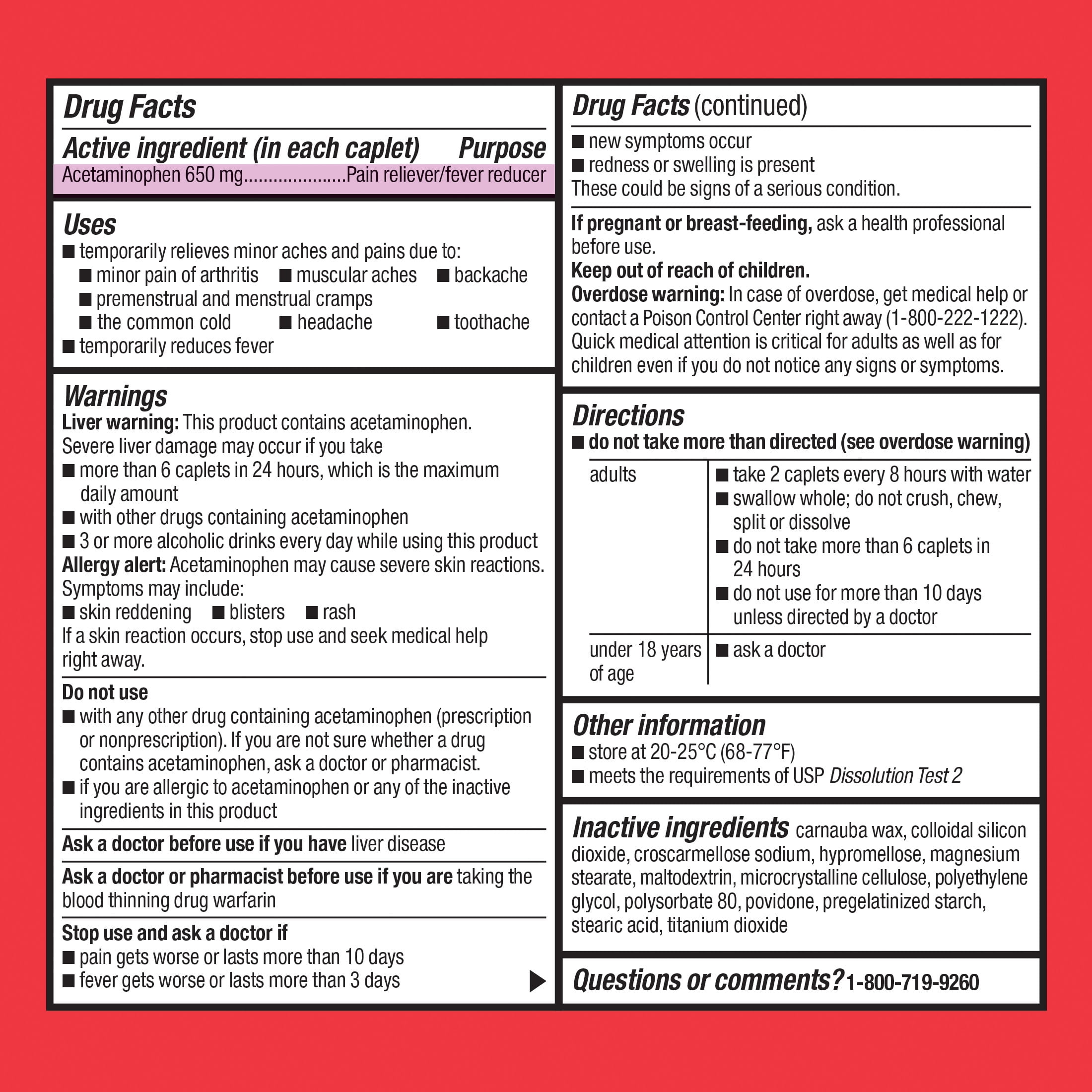 Equate Acetaminophen Extended-Release Tablets, 650 mg, Arthritis Pain, 24 Count