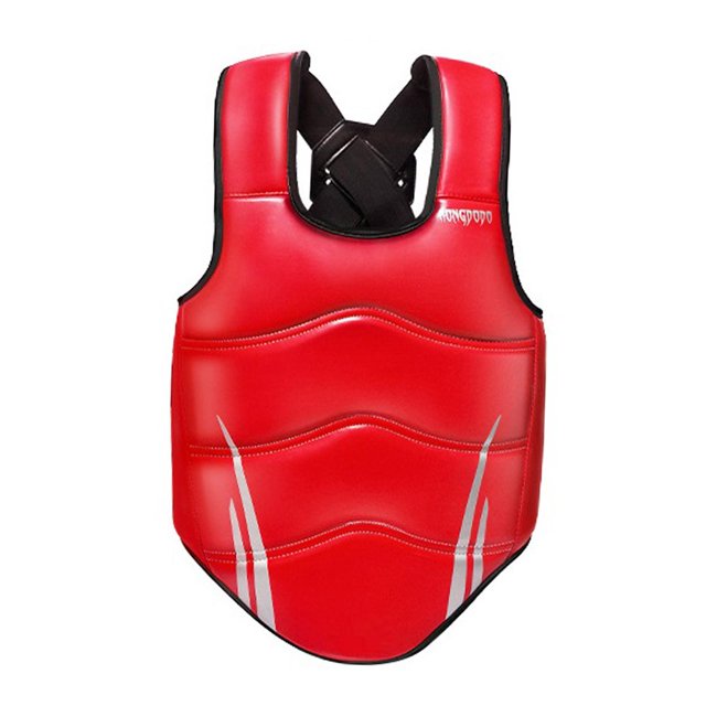 Siruishop Karate Chest Guard Elastic Boxing Protector for Sports Workout Home Gym M Red M