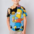 thumbnail image 2 of Simpsons Kid Shirts Unisex Casual Tops 3D Print Graphic Tees Short Sleeve T Shirts for Boys Girls 110CM, 2 of 8