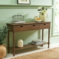 thumbnail image 5 of SAFAVIEH Landers 3-Drawer Rustic Brown Wood Rectangle Console Table (47.3 in. W x 13 in. D x 29.5 in. H), 5 of 17