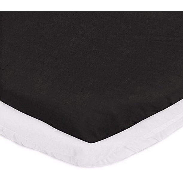 aBaby Mattress Protector and Sheet Combo, Black, 17" x 31