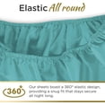 thumbnail image 3 of Crescent Bedding Queen Aqua Blue Micro Fiber Sheet Set - Soft and Comfy Aqua Blue Queen, 3 of 6