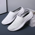 thumbnail image 4 of Dakaela Men's Open Back Sneakers Clogs Knit Mules Shoes Breathable Backless Casual Slippers Grey 10.5, 4 of 6