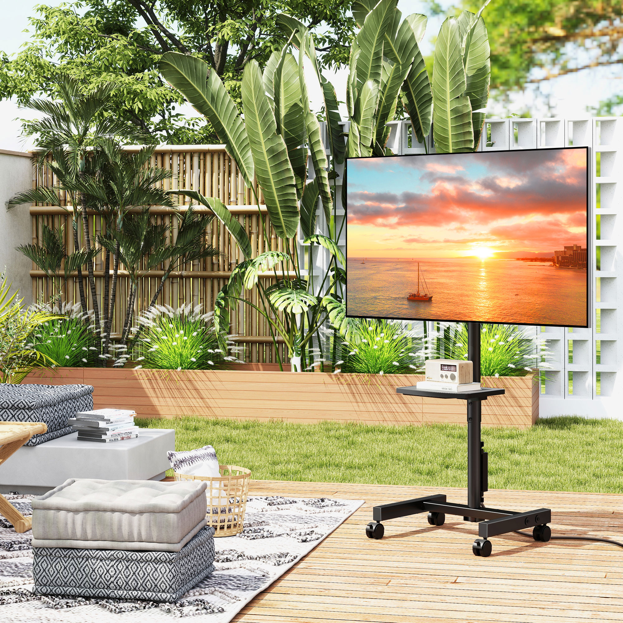 RTVR Rolling Mobile TV Stand for 13-50" TVs photo 6