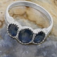 thumbnail image 5 of LBG British Made 10k White Gold Ring with Natural Sapphire Womens Anniversary Ring - 33 size options - Size 4, 5 of 7