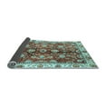 thumbnail image 2 of Ahgly Company Indoor Round Abstract Light Blue Modern Area Rugs, 7' Round, 2 of 4