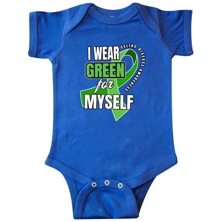 

Inktastic Celiac Disease I Wear Green For Myself Gift Baby Boy or Baby Girl Bodysuit