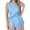 Blue, variant on LEKWK Linen Tops for Women Sleeveless Crew Neck Pleated Waistcoat Lightweight Tie Side Comfy Solid Tank Tops Fashion Beach Vacation Daily Outfits