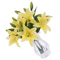 thumbnail image 2 of Flor artificial boda simulación nupcial decoración floral oficina en casa PVC flor falsa, amarillo 5 Piezas kenally HA000016-02B, 2 of 6