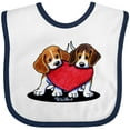 thumbnail image 3 of Inktastic Beagle Heartfelt Duo Boys or Girls Baby Bib, 3 of 4
