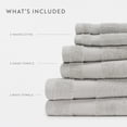 thumbnail image 4 of 6-Pack Bathroom Essentials Bath Towel Set in Light Gray - Soft and Absorbent for Quick Drying by Comfort Canopy, 4 of 10