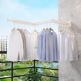 thumbnail image 4 of Clothes Drying Rack,Laundry Drying Rack Wall Mount,ZdwCyl Space Saver Wall Mounted Clothes Rack,Retractable ,Collapsible(Tri-Fold), White Color Drying Rack Clothing, 4 of 15