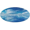 thumbnail image 4 of Bright Sunshine Through Deep Blue Sea Washable Round Rug -Circle Area Rugs for Nursery Bedroom, Vintage Non Slip Non Shedding Low Pile Carpet for Living Room Coffee Table Entryway, 4 of 6