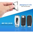 thumbnail image 4 of Key Fob Cover Compatible with Nissan Rogue Pathfinder Versa Kicks Sentra 2023-2025 TPU 3-5 Button Keychain Case Holder Protector,Silver, 4 of 6