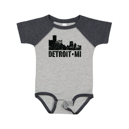 

Inktastic Detroit Skyline Grunge Gift Baby Boy or Baby Girl Bodysuit