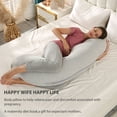 thumbnail image 4 of BATTOP Pregnancy Pillow,J Shaped Body Pillow with Removable Cover,Support for Back,Legs,Belly,Hips,Pregnancy Pillows for Side Sleeping, 4 of 9