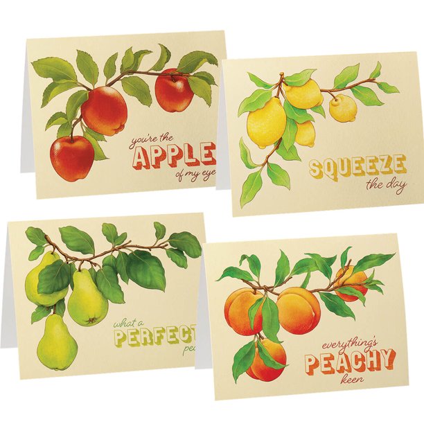 Cute Fruit Note Cards set of 20