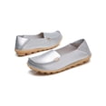 thumbnail image 4 of Fangasis Womens Casual Shoes Fashion Loafers Slip On Flats Driving Lightweight Nurse Shoe Silver 5.5, 4 of 5