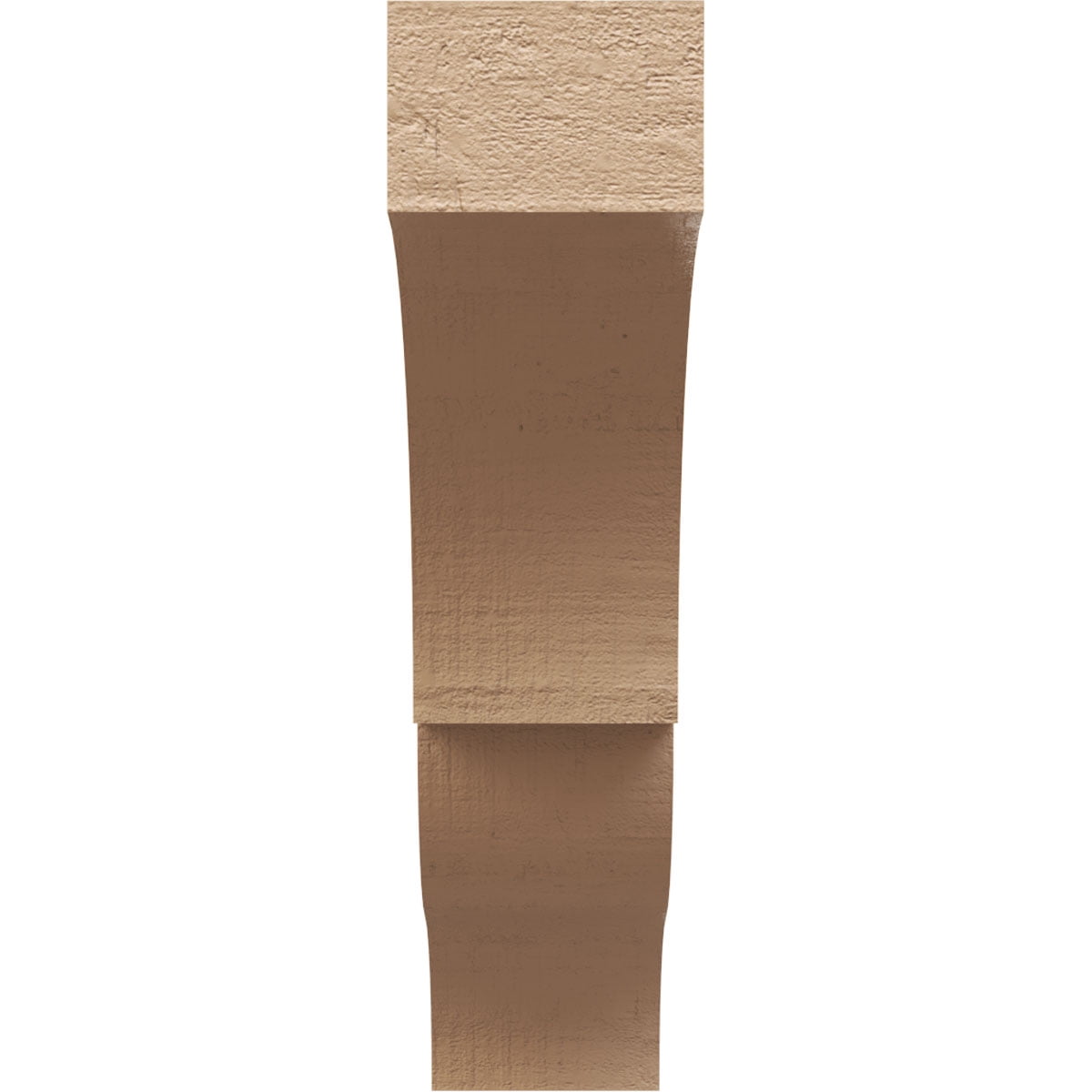 6"W x 24"D x 24"H Thin Asheboro Rough Cedar Woodgrain TimberThane Corbel, Primed Tan