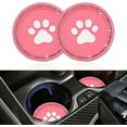 thumbnail image 1 of Yazoeia Bling Paw Car Cup Holder Coaster, 2 PCS Non-Slip Auto Cup Coasters, Shiny Crystal Rhinestone Insert Decorative Cup Mat, Universal Vehicle Interior Accessories for Most Cars (Light, 1 of 6