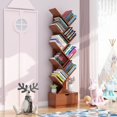 thumbnail image 3 of Estantería de almacenamiento para libros, estantería de suelo para estudiantes, con forma de árbol, económica, sencilla, pequeña, con cajón de almacenamiento, 3 of 5