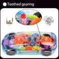 thumbnail image 4 of Transparent Toy Car for Toddlers, Mechanical Gear Racing Car with Colorful Light and Music, 4 of 5