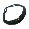 thumbnail image 3 of Diadema tejida para mujer perfecl Boho elástica negro, 3 of 7