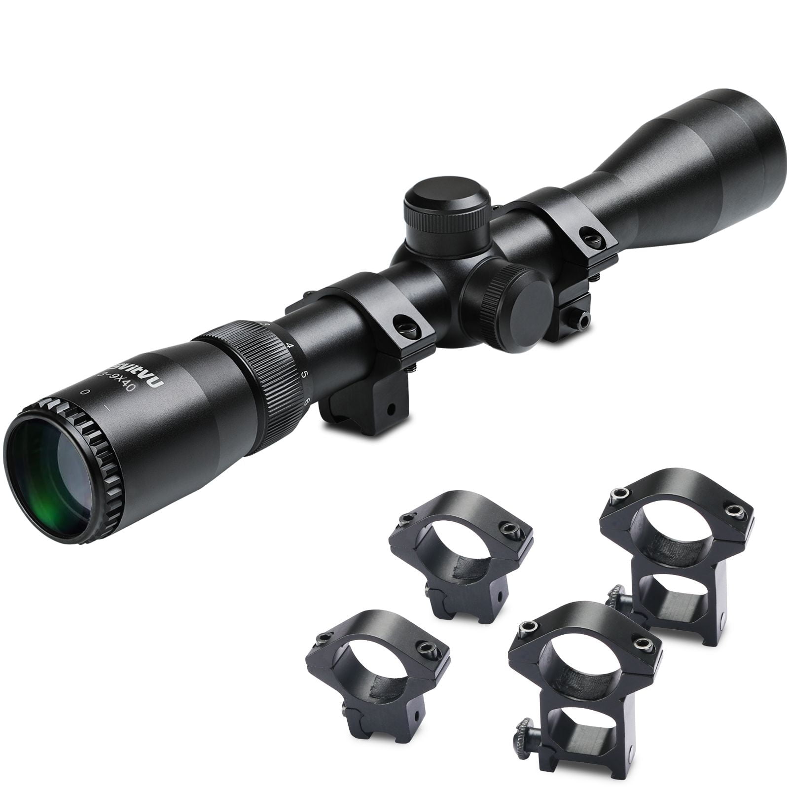 SVITVU, Rifle Scope, 3-9X32, Green Lens, Long-Range Crosshair