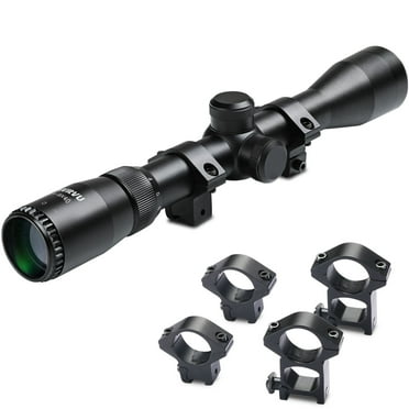 Rifle Scope, 3-9X40, Green Lens, Fast Focus Eyepiece, 11mm and 20mm Ring Mounts, Air Rifle Scope, Optics Reticle Crosshair Scope