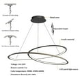 thumbnail image 5 of Elegant Geometric Line Pendant Light LED Dimmable Chandelier with Remote Control, 5 of 12