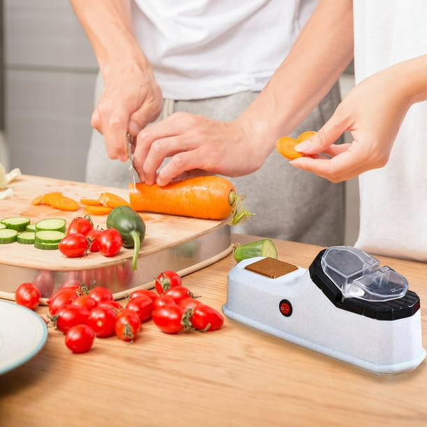 Amdohai Aiguiseur de couteaux électrique alimenté par USB Outil d'affûtage  de couteaux électrique multifonction pour couteau de cuisine de chef  Couteaux à fruits Ciseaux 