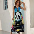 thumbnail image 2 of Funny Cute Panda Sleeveless Dress Woman Fashion Long Dresses Women's Summer Suit Dress 2025, 2 of 6