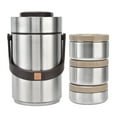thumbnail image 1 of 304 Stainless Steel 2.3L Large Capacity Vacuum Insulation Bento Lunch Box 3 Layers Food Container, 1 of 15