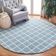 thumbnail image 2 of SAFAVIEH Chatham Jahn Geometric Diamonds Wool Area Rug, Blue/Ivory, 7' x 7' Square, 2 of 10